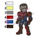 Patriot Iron Man Embroidery Design
